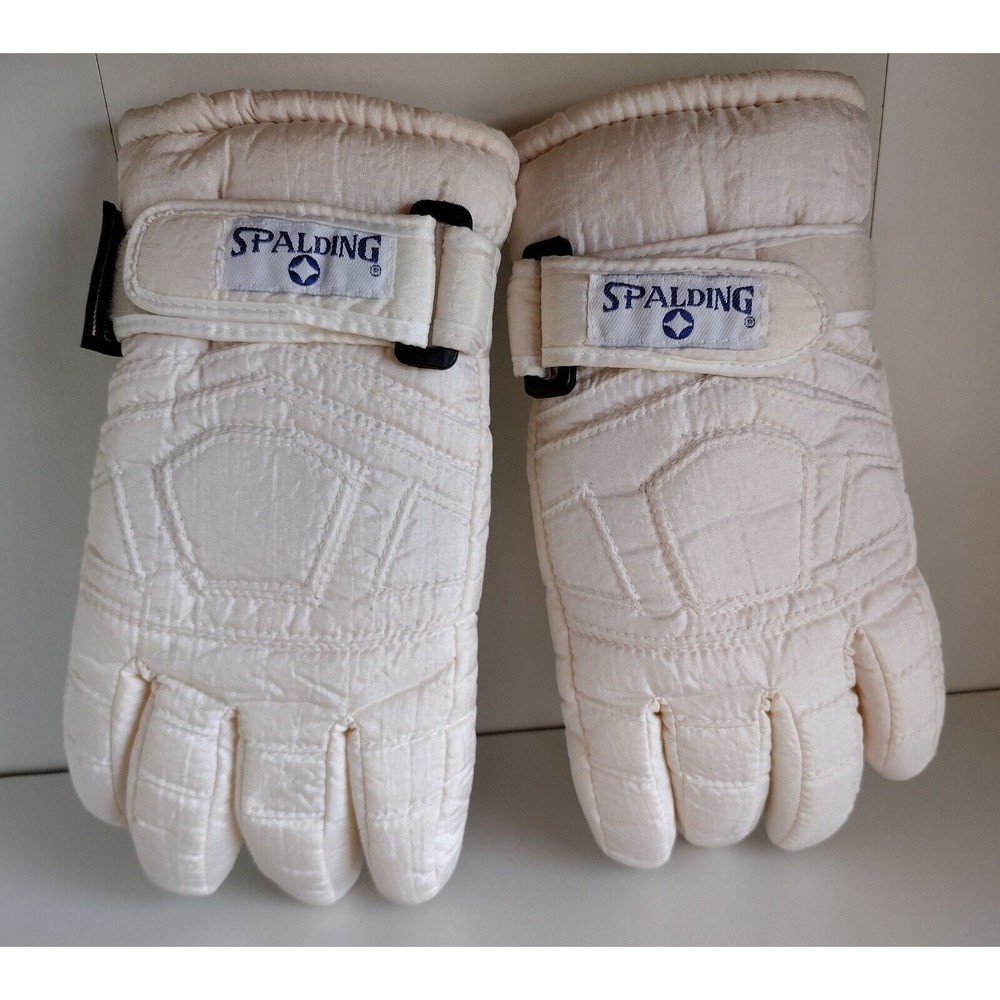 Womens Spalding Thinsulate White Winter Gloves